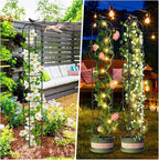 Tower Obelisk Garden Trellis for Climbing Plant，6.3FT/75.6" Rustproof Metal Potted Plant Climbing Support for Indoor Outdoor Flowers Vegetable Fruits Vines Support (2PCS)