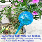 MOONSOUND Self Watering Globes for Plants - 10pcs Automatic Watering Bulbs for Indoor & Outdoor Potted Plants, Vacation Plant Care, Water Conservation Device
