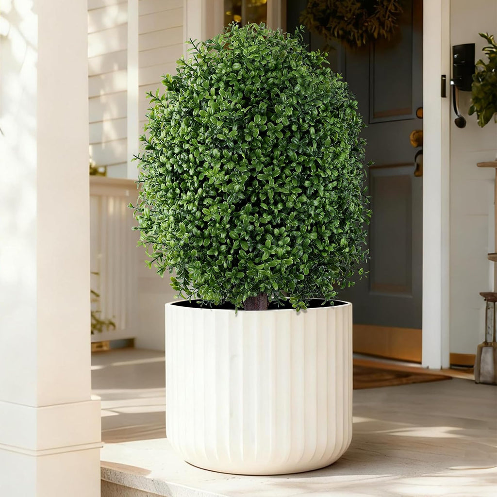 inspring 24" artificial boxwood topiary trees outdoor fake, main product view