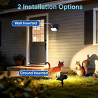 Solar Lights Outdoor Waterproof IP65, Super Bright LED with Lens, 3000K 2 Lighting Modes, Solar Powered Yard Garden Solar Spot Lights for Outside Landscape Auto On/Off -6 Pack