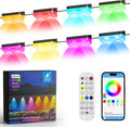 50ft outdoor fence lights, 8 packs smart deck, main product view