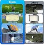 108 LED Solar Spot Lights Outdoor, Solar Lights Outdoor IP65 Waterproof, 3 Modes Solar Landscape Spotlights, Large Solar Powered Panel Lights for Garden Yard Pathway(Cool White/4 Pack)