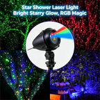 Laser Christmas Projector Lights Outdoor, Aluminum Alloy 3-Color Star Projector, Waterproof with Remote & Timer for Holiday Party, Yard Patio Xmas Decor (RGB)