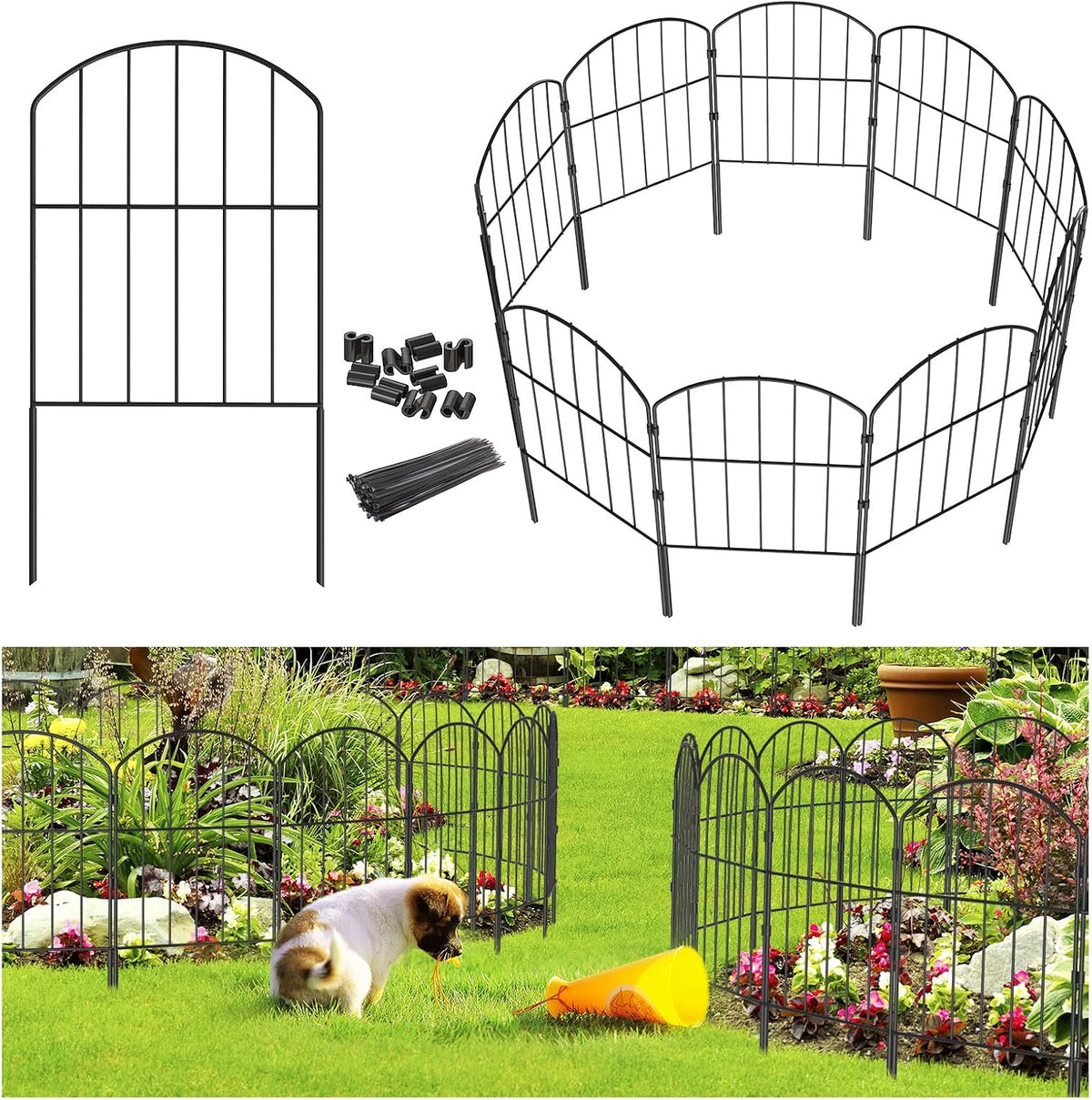 goovilla garden fence, total 27ft(l) x 24in(h), 25, main product view
