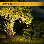 Malibu 20W Landscape Lighting Outdoor Landscape Spotlights Low Voltage 12V AC Warm White Lighting 145Lumen Waterproof for Driveway Yard Lawn Patio Walls Trees 8Pack 8301-9604