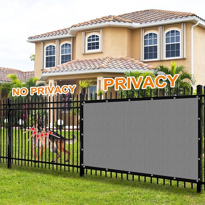 Artpuch 90% Sun Shade Cloth, 4 x 12 FT Pergola Shade Cover Canopy with Grommets, Sun Screen Fabric Tarp for Patio, Outdoor, Garden, Backyard, Blue Grey