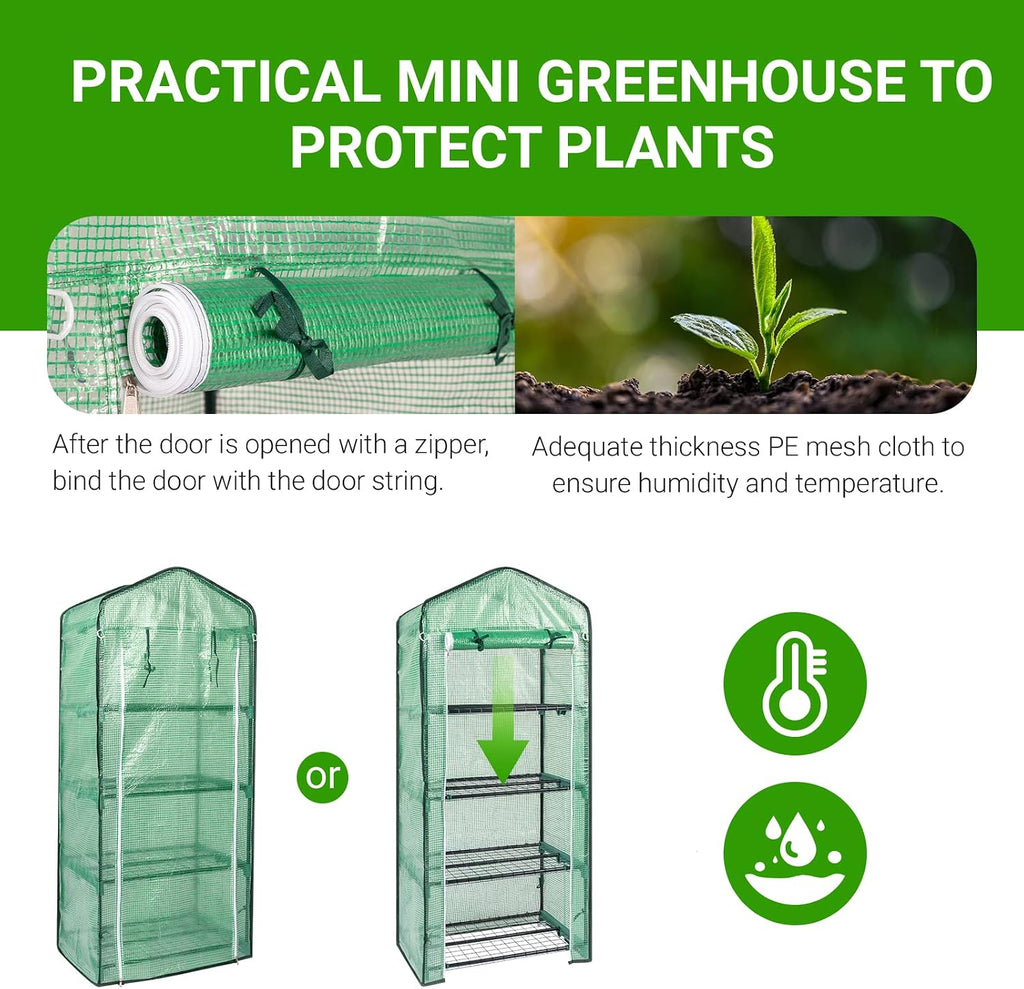 mini compact greenhouse, small pe plant green house, package contents