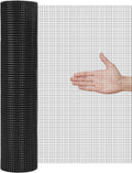 Black Hardware Cloth, 1/2 Inch, PVC Vinyl Coated 19GA Chicken Wire, Rustproof & Weather-Resistant Welded Fence for Chicken Coops, Garden Protection, Raised Beds, Pest Barrier (25-PVCHC-36X50)