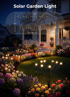 Brightown Solar Lights Outdoor,4Pack 32LED Solar Garden Lights Warm White | Swaying Firefly Waterproof, 8 Modes Solar String Light for Yard Patio Pathway Landscape Decoration Gifts