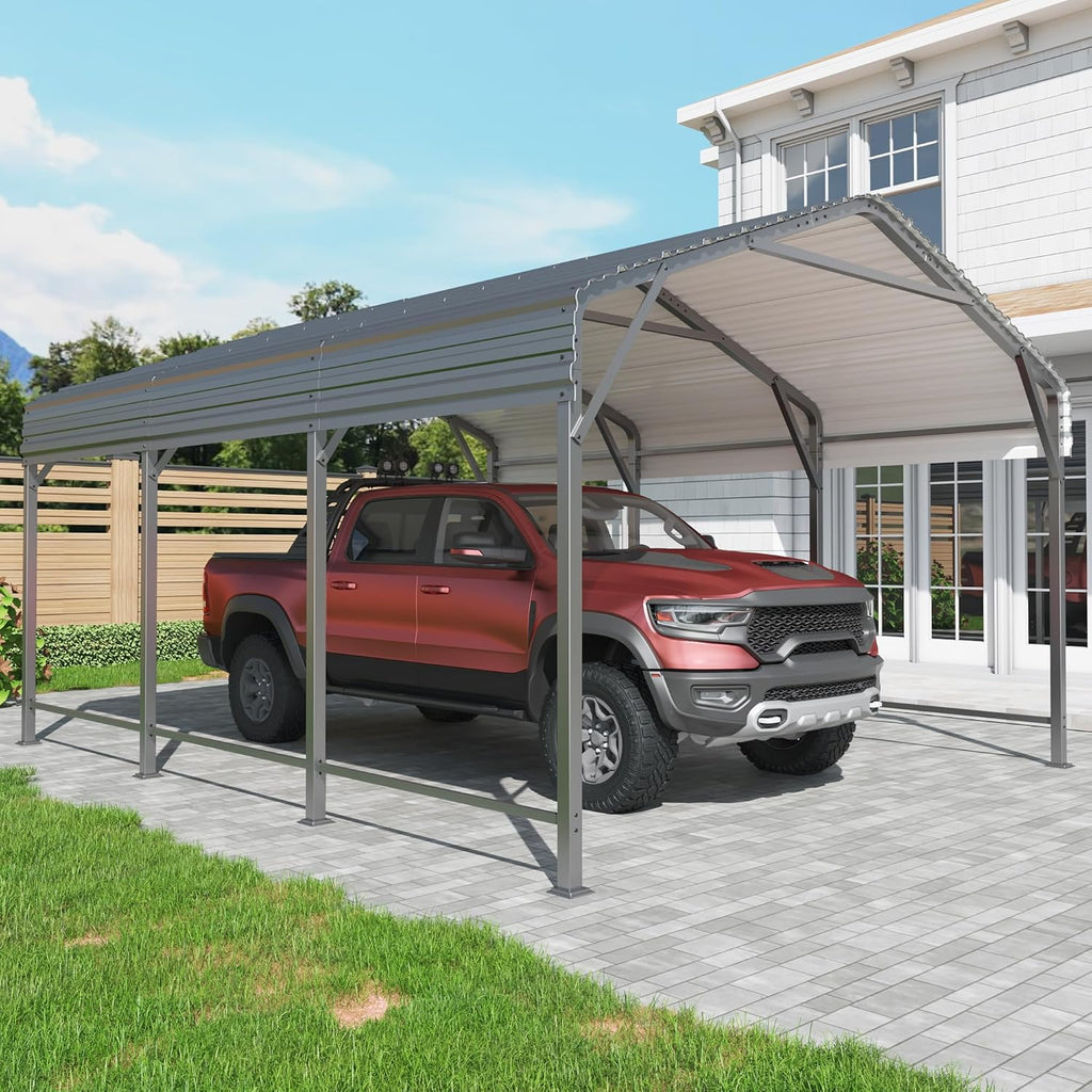 airwire 10x15 ft metal carport canopy with reinforced, main product view