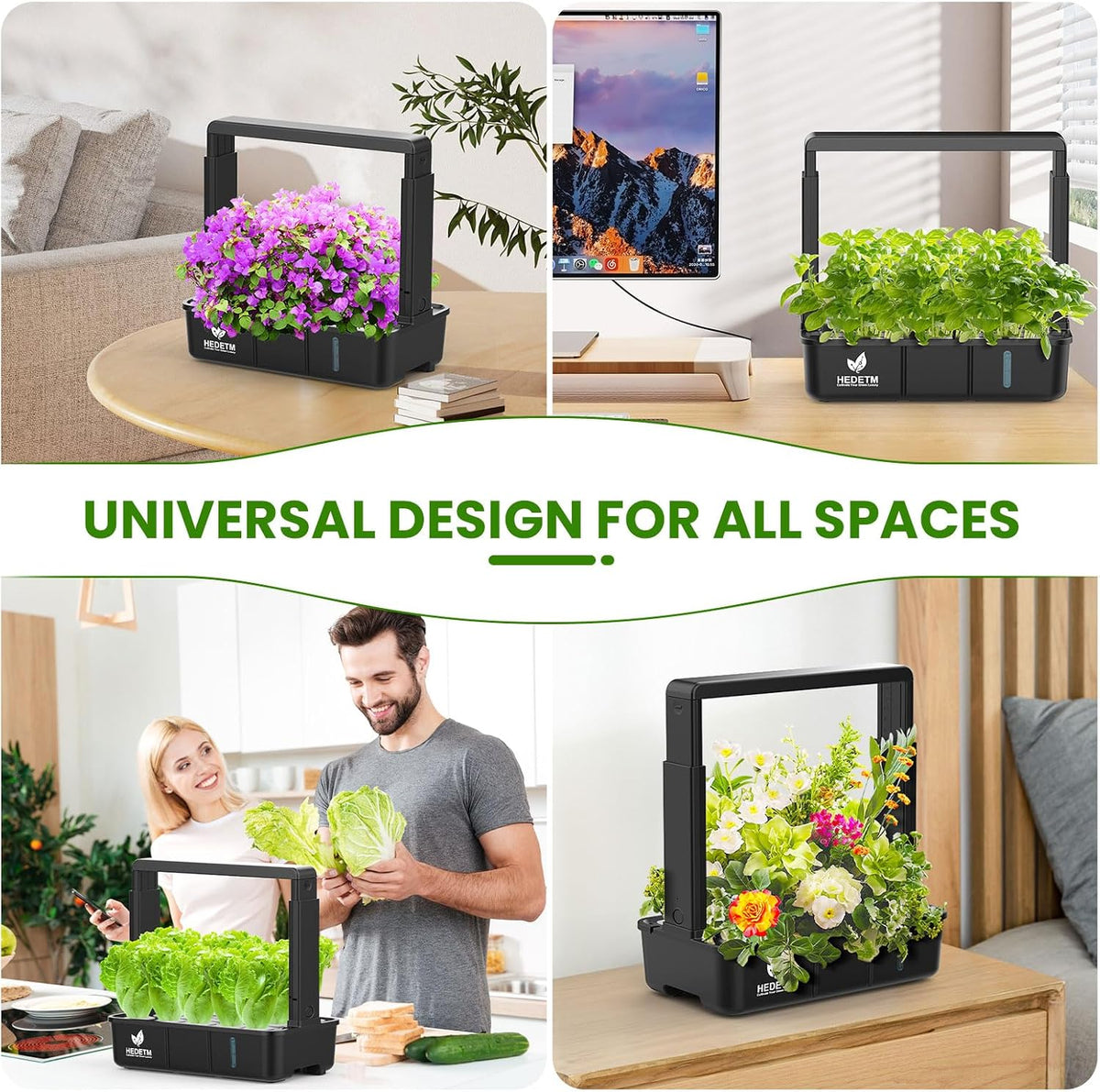 15 pods hydroponics growing system indoor garden with on a desk or shelf