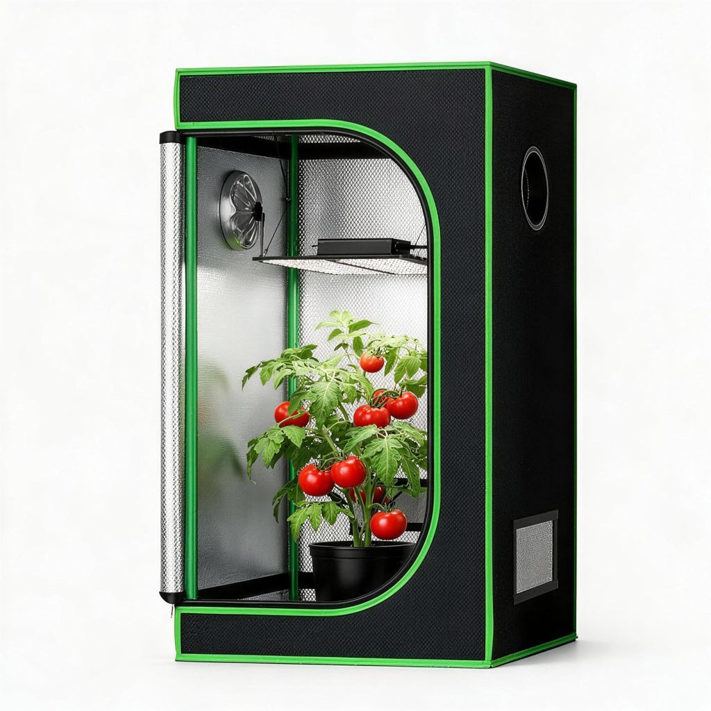 small grow tent for aerogarden，18”x18”x36” ，hydroponics growing system shown in use
