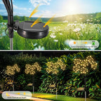 Solar Garden Lights 6 Pack Waterproof Swaying Starburst Light Solar Outdoor Lights for Yard Patio Walkway Pathway Party Wedding Decoration, Unique Gifts for Women, Warm White
