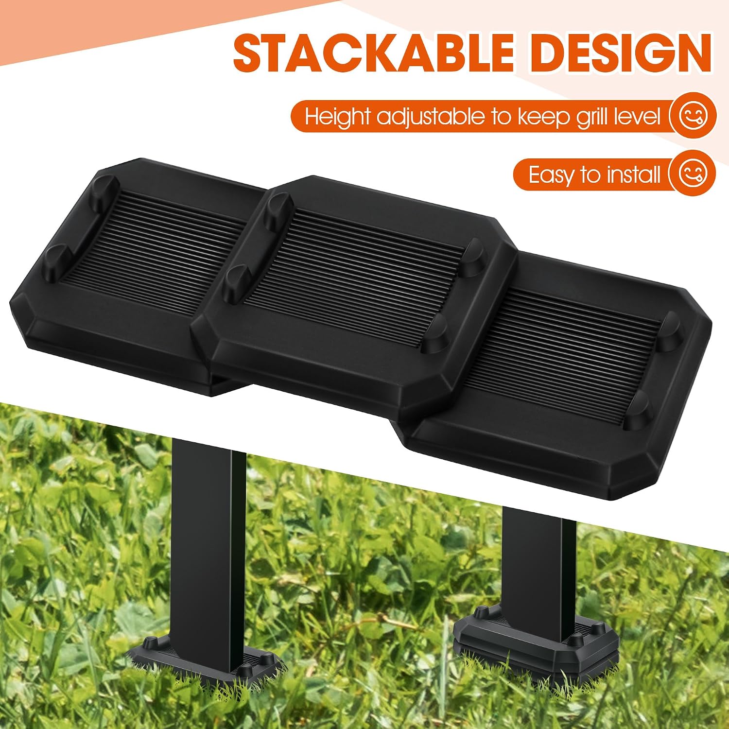 Griddle Leveling Shims Kit Compatible with Blackstone Griddle, Rubber Grill Levelers Outdoor for Most Grills, Keep Flat Top Grill in Level, Patent Pending