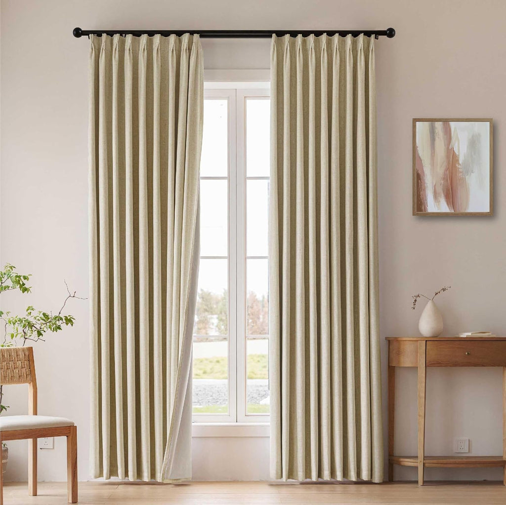 pinch pleated blackout curtains 84 inches long for, main product view