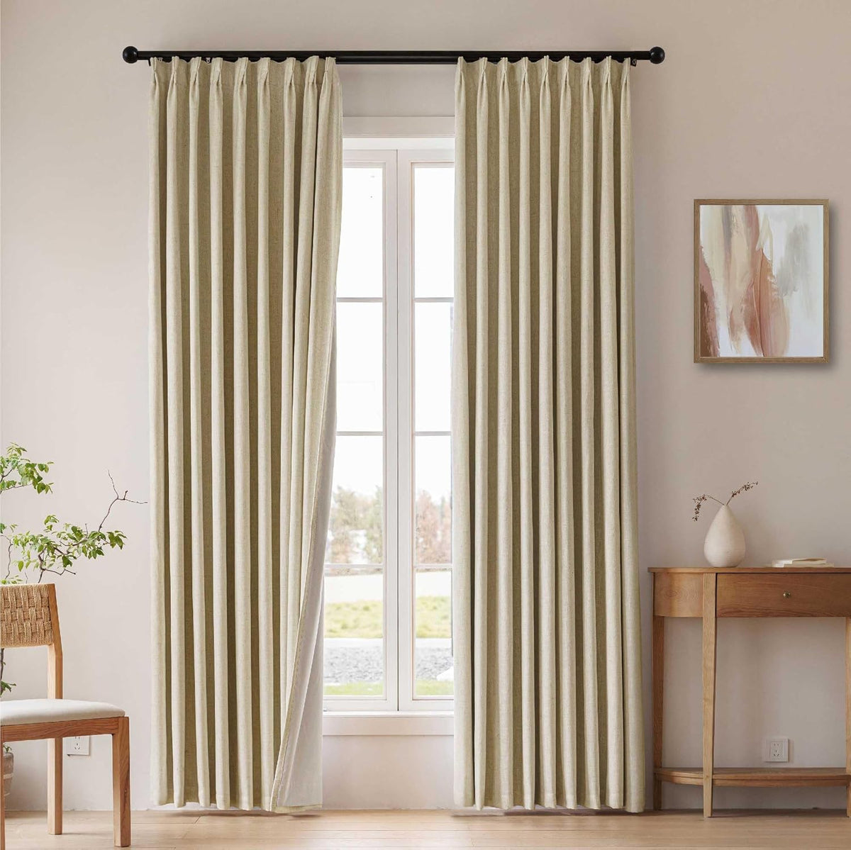 pinch pleated blackout curtains 84 inches long for, main product view