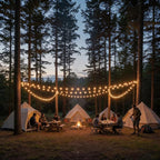 RTTY Dense-Glow 200FT Outdoor String Lights Expandable System with 100 G40 Bulbs (2x100FT) - for Sprawling Properties, Large Commercial Patios, or Dual-Zone Backyard & Event Lighting
