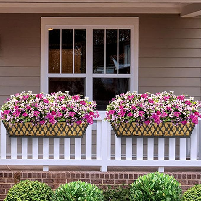 2 Pack 30 Inch Trough Coconut Liners for Window Box Planter Natural Coco Fiber Replacement Liner for Outdoor Plants Flowers Outside Coir Planters Porch Balcony Garden Decor