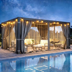 12' x 16' pergola with curtain & adjustable, view 9
