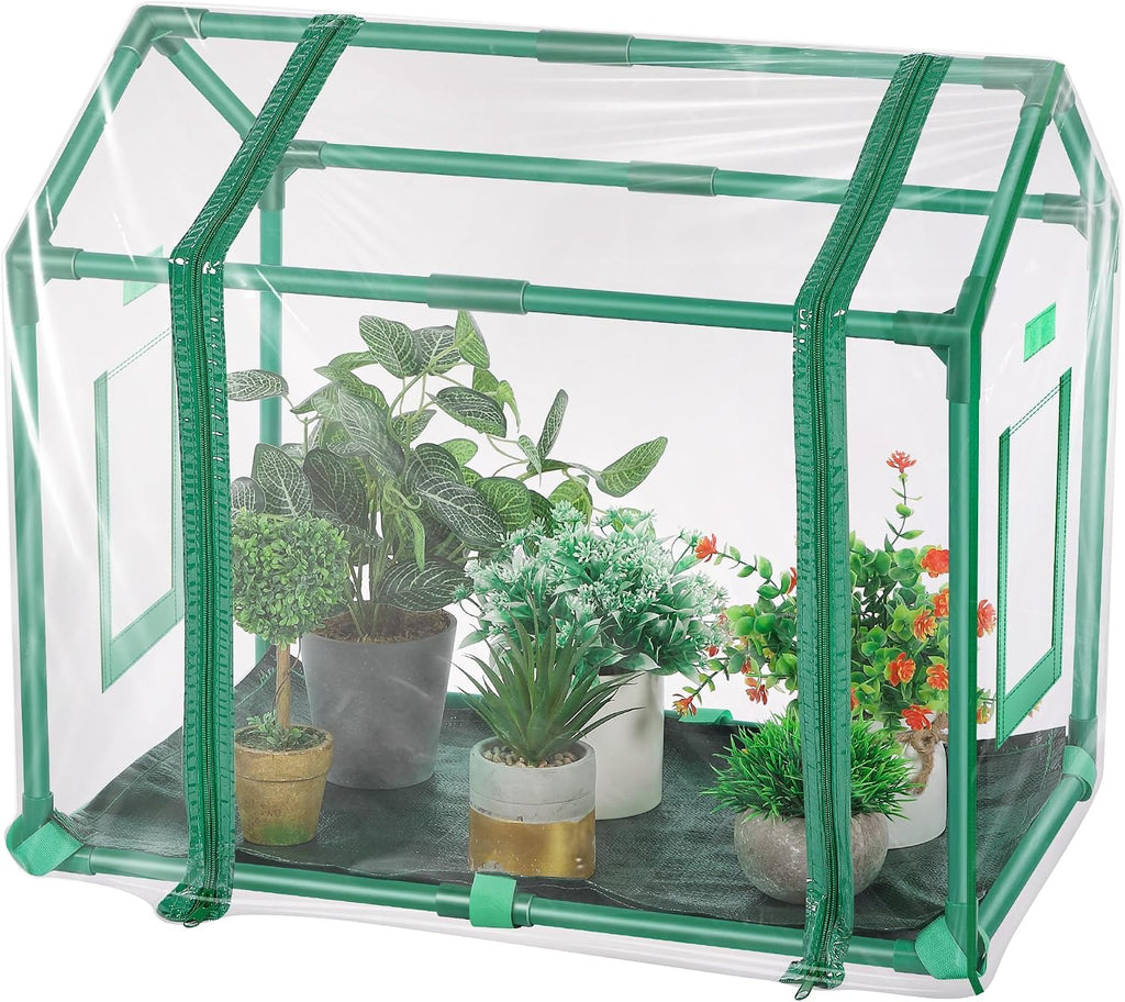 mini greenhouse with potting mat for indoor plant, main product view