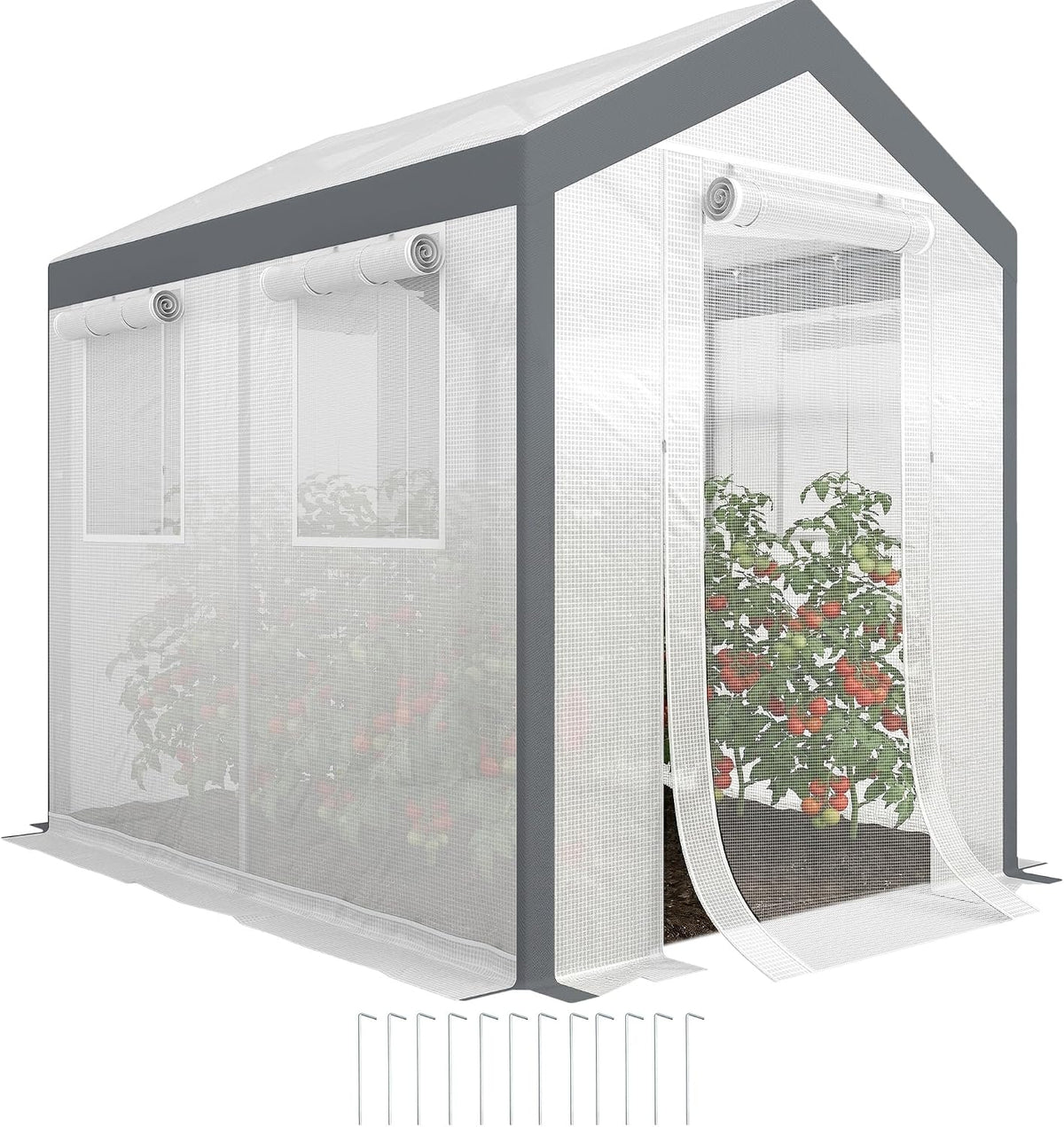 outsunny 8' x 6' x 7.5' walk-in greenhouse, main product view