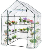 sungift walk-in greenhouse kit, upgraded pvc clear, 57x61x80, main product view