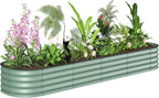 outsunny 8' x 2' x 1' galvanized raised, main product view