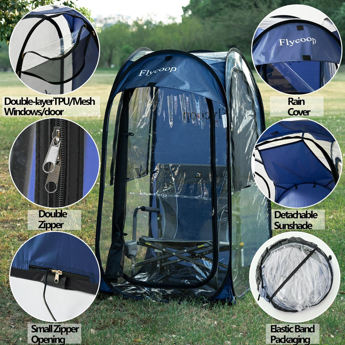sports tent pop up shelter: flycoop 37" l on a desk or shelf