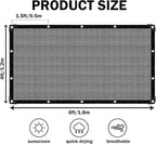 Grey Sun Shade Cloth,Pergola Shade Cover with Reinforced Grommets,90% Shade Fabric Fence Privacy Screen Balcony,Pergola Shade Cover Canopy Garden Carport Porch Deck Patio,4x6FT