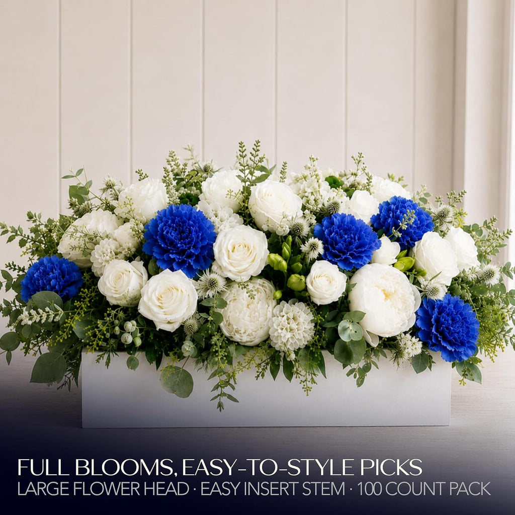 royal imports carnation artificial flowers for weddings – showing dimensions