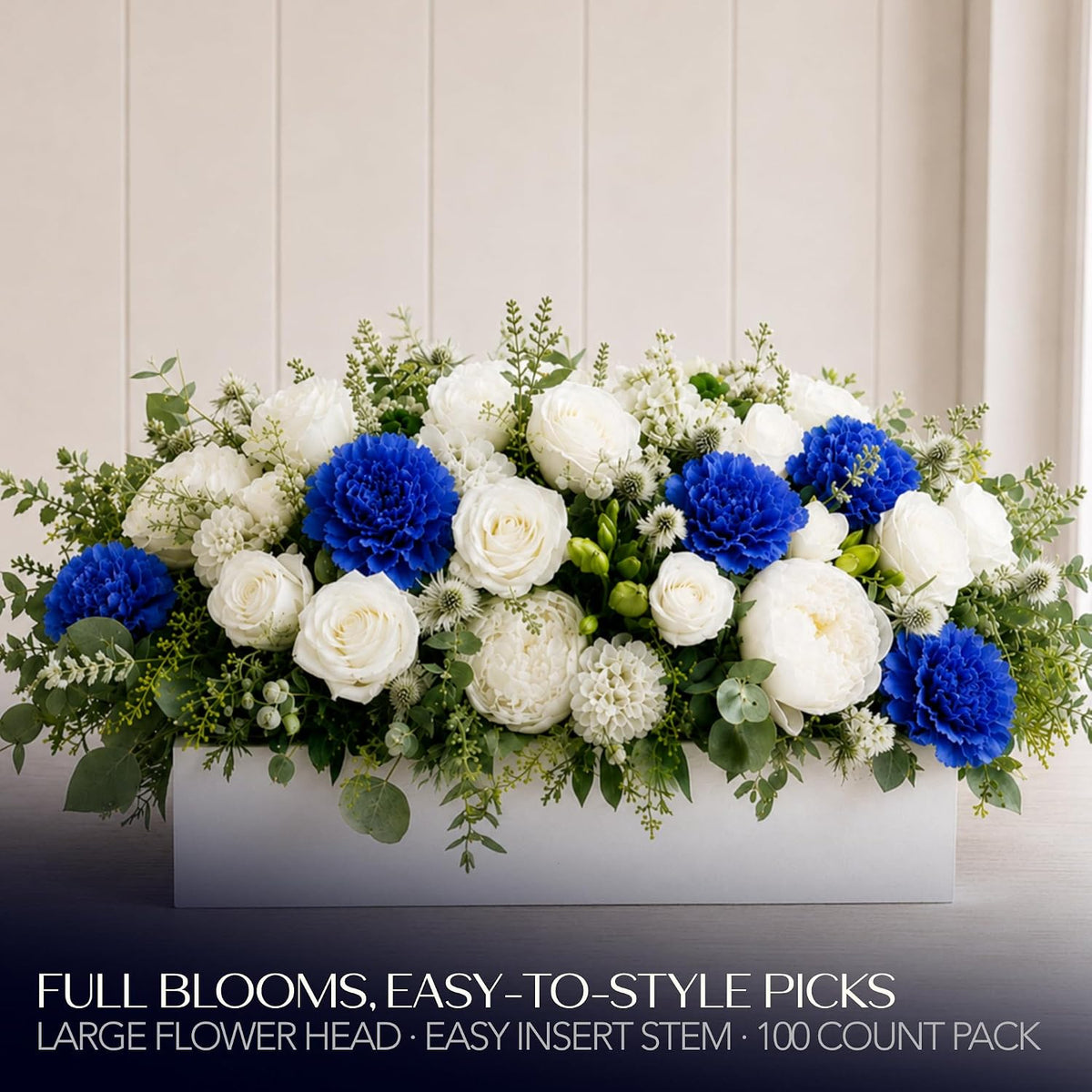 royal imports carnation artificial flowers for weddings – showing dimensions