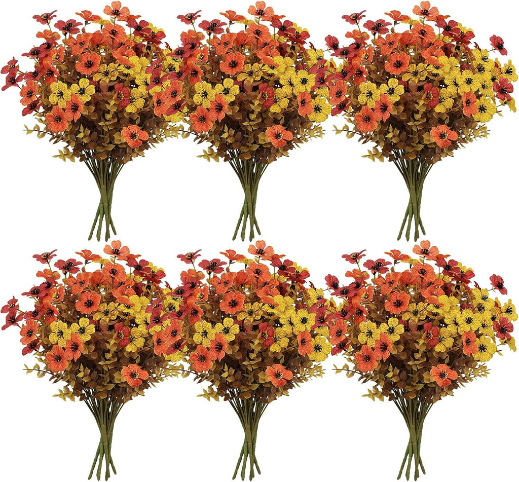 36 bundles artificial fall flowers for outdoors faux, main product view
