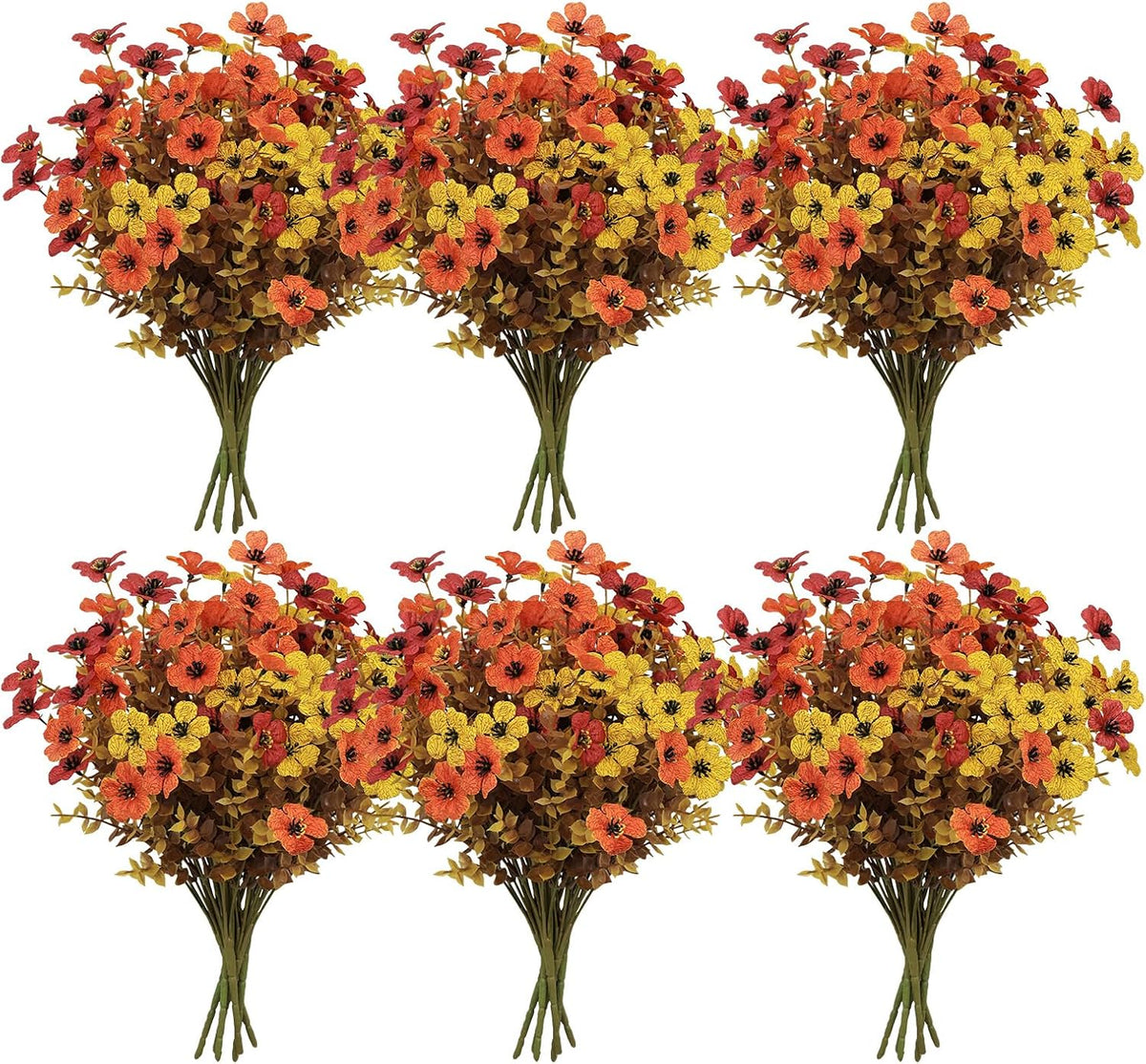 36 bundles artificial fall flowers for outdoors faux, main product view