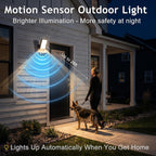 Rechargeable Motion Sensor Outdoor Wall Light, 10000mAh 1 Pack | 3 Modes 3 CCT Dimmable with Remote, IP65 Waterproof Security Lamp for Porch, Patio, Garage, Garden & Yard