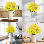 AGIRL 24 Bundles Artificial Flowers for Outdoor,UV Resistant No Fade Fake Plastic Flowers Faux Plants for Hanging Planters Decoration Indoor Outside Garden Porch Window Box Home Wedding Farmhouse