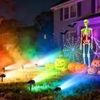Ensenior Solar Spotlights Outdoor RGB, 7+1 Color Changing Mode Outdoor Landscape Lighting, IP65 Waterproof, Automatic ON/Off Solar Powered Spotlight Halloween Christmas Decorations (10-Pack)