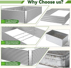 2 Pack Tall 8x3FT Raised Beds for Gardening, Corrugated Galvanized Steel Raised Garden Bed, Outdoor Metal Above Ground Garden Bed for Vegetables and Flowers(Rectangular)
