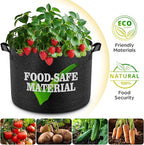 5 Pack 10 Gallon Grow Bags, Thickened Nonwoven Fabric Planter Pots with Handles, Heavy Duty 300G Garden Pots for Tomato, Potato and Vegetable
