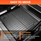 Uniflasy Stretchable Charcoal Tray for Expert Grill 24, Pit Boss, 15"-28" | Fits Pit Boss Memphis I, Char-Griller PS9900/2190/6500/6800/8500 and Smoke Hollow 47183T-21; supports varied grill widths
