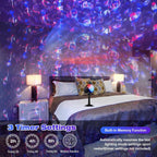 Projector Lights Outdoor, 14 Colors Water Wave Ocean Moving Effect RGBW LED Night Light Weatherproof with Remote & Timer for Halloween Christmas Holiday Garden Yard House Parties Bedroom Ceiling Decor