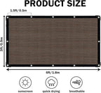 Sun Shade Cloth with Grommets,90% UV Protection Shade Fabric,Pergola Shade Cover Canopy Fence Privacy Screen Balcony,Brown Sunshades for Patio Pergola Garden Backyard Outdoor,Mocha-3x6FT