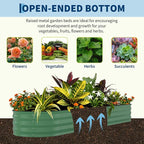 Garvee 2 Pack Galvanized Raised Garden Beds - 8x2x2ft Planter Box for Vegetables, Flowers, Rust-Resistant Garden Box, Easy Assembly Raised Beds, Durable Planters for Outdoor Plants, Green