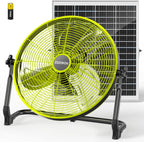 14" solar fan, 25w solar powered cordless greenhouse, main product view