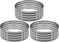3PCS 2x2x1FT Galvanized Raised Garden Bed Kit,Vegetable Boxes-Round Metal Flower Box,Large Planter Raised Beds Outdoor Garden for Planting,Fruit,Herb-Silver