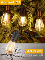 Svater Outdoor String Lights 300 FT, Patio Lights for Outside with Shatterproof Bulbs, Waterproof IP65 Commercial Hanging Light for Backyard Porch Balcony Bistro Party 3X100 FT