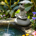 Animal Pond Fountain Spitter, Resin Frog Water Spitter Statue with Pump, Pond Fountain for Small Ponds, Outdoor Water Feature for Fish Pond, Garden Lawn Landscaping Decoration Relaxing Frog