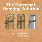 LA Siesta TreeMount Black - Tree and Pole Suspension Set for Hammocks