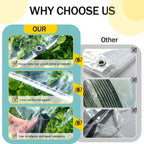 clear tarp heavy duty waterproof 6x6ft clear vinyl, side view