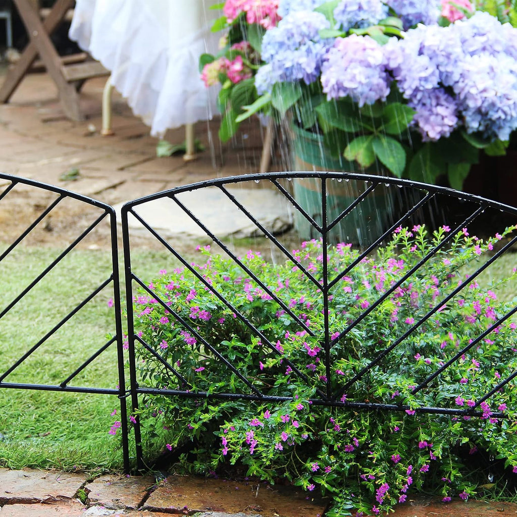 decorative fence 17in x 7.9ft garden metal fence, package contents