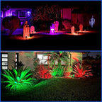 Sucolite 8-Pack Solar Spot Lights Outdoor Waterproof IP65, 3 Lighting Modes 2-in-1 Solar Landscape Spotlights for Yard, 59 LED Solar Powered Wall Lights for Garden Pathway Driveway Walkway, Multicolor